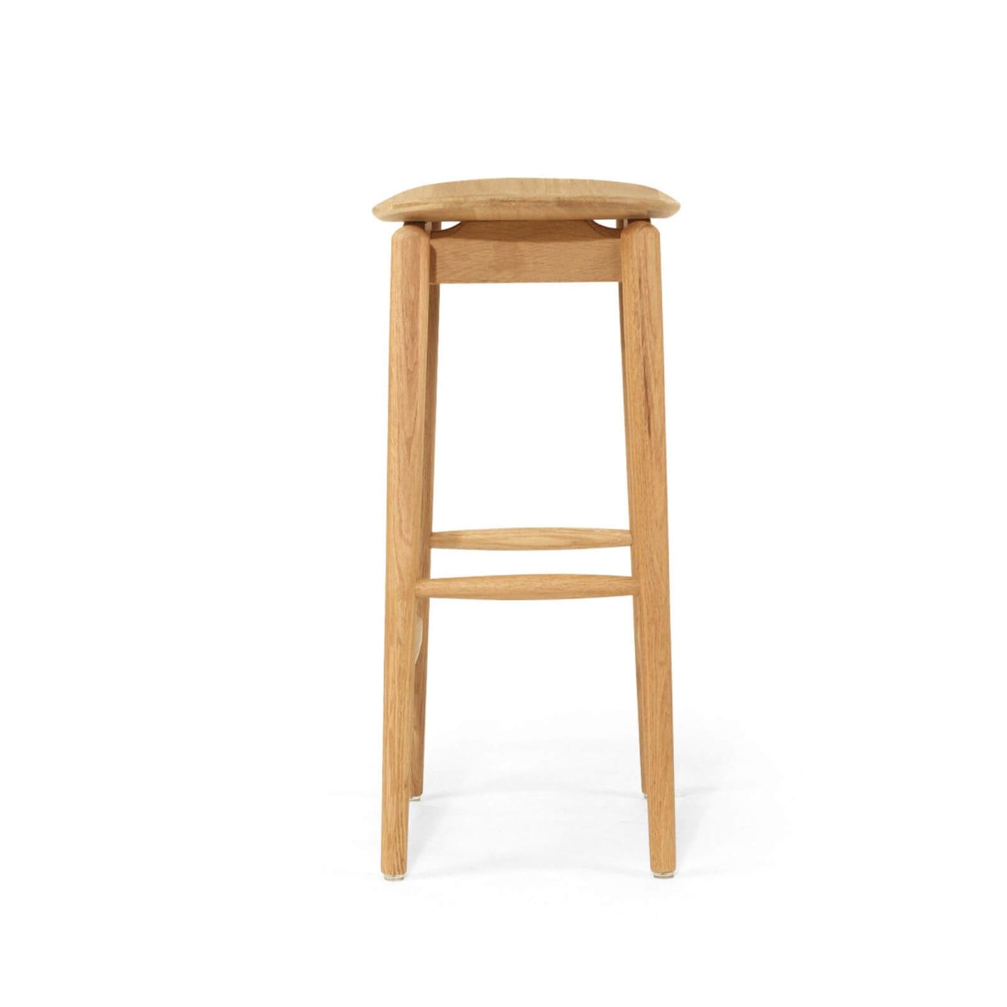 Hann | Scandinavian Coastal Natural Wooden Backless Bar Stools | Natural