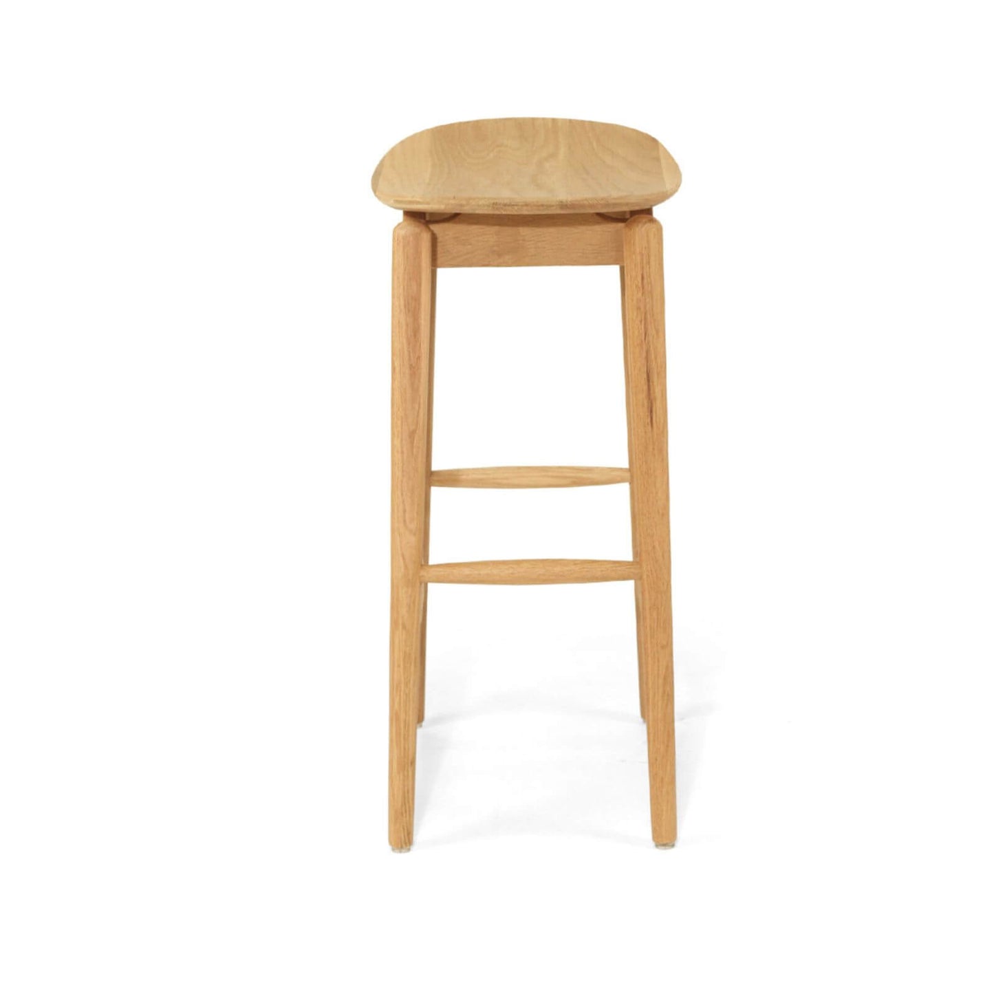 Hann | Scandinavian Coastal Natural Wooden Backless Bar Stools | Natural