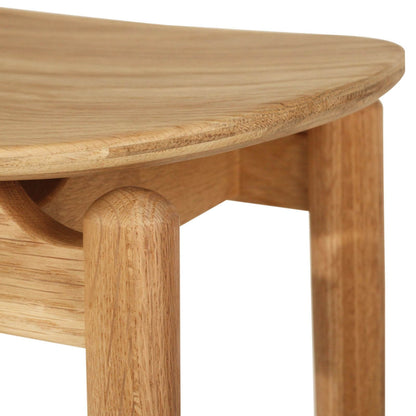 Hann | Scandinavian Coastal Natural Wooden Backless Bar Stools | Natural