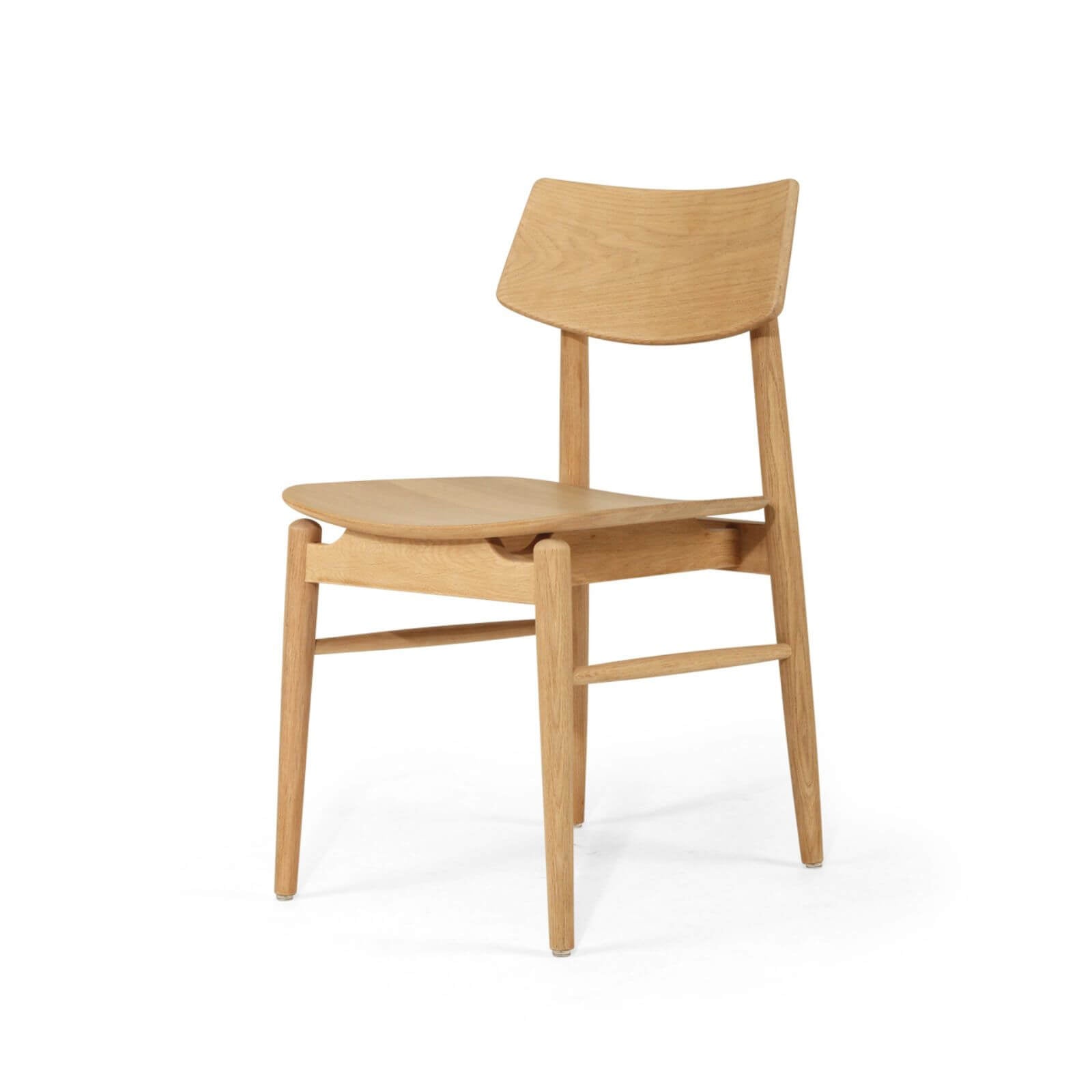 Hann | Scandinavian Coastal Natural Walnut Black Wooden Dining Chairs | Natural