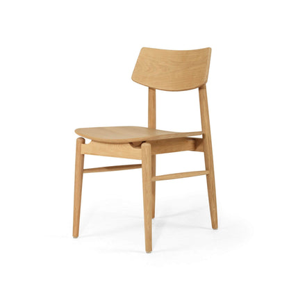 Hann | Scandinavian Coastal Natural Walnut Black Wooden Dining Chairs | Natural