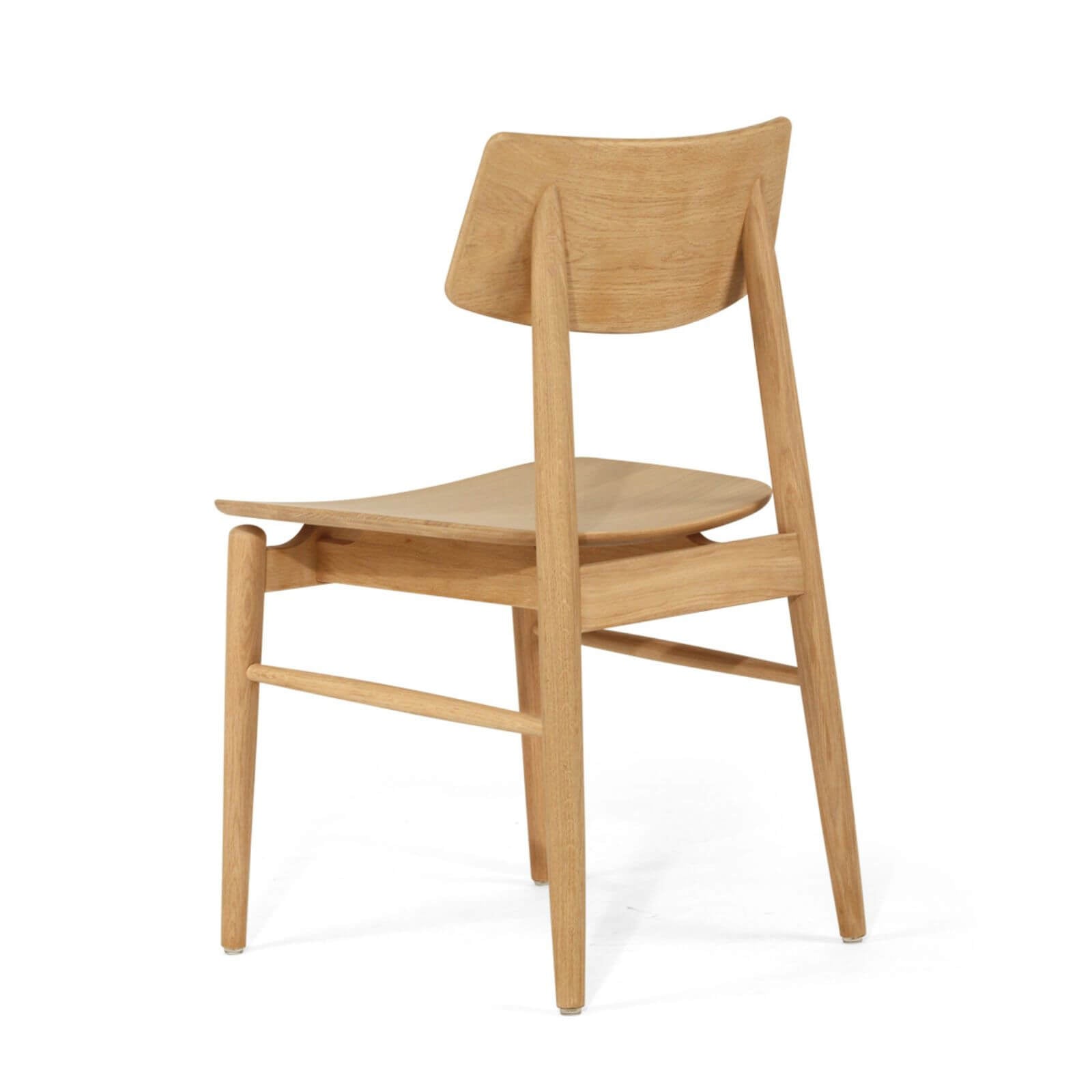 Hann | Scandinavian Coastal Natural Walnut Black Wooden Dining Chairs | Natural