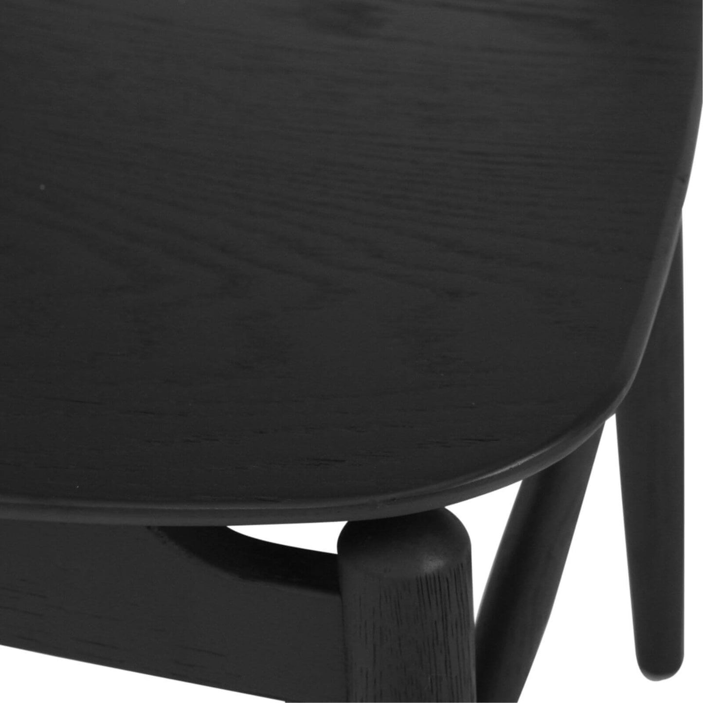 Hann | Scandinavian Coastal Natural Walnut Black Wooden Dining Chairs | Black