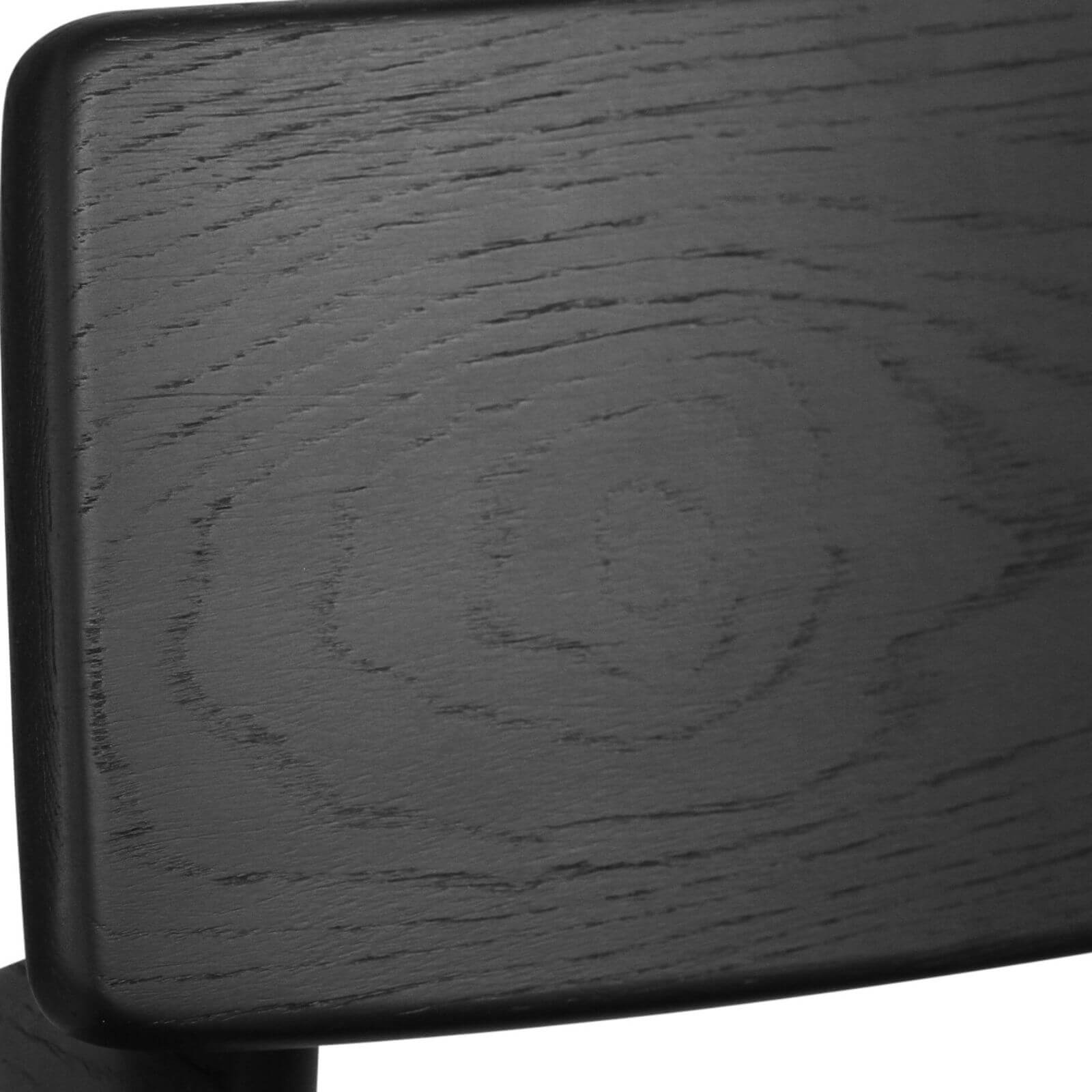 Hann | Scandinavian Coastal Natural Walnut Black Wooden Dining Chairs With Arms | Black