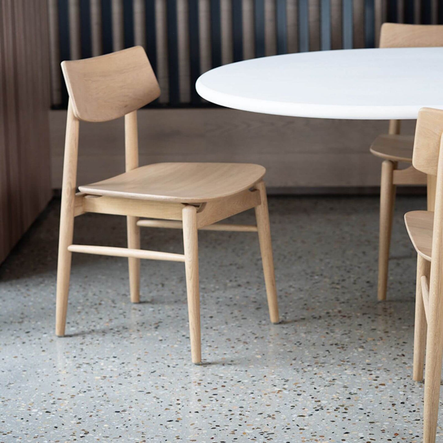 Hann | Scandinavian Coastal Natural Walnut Black Wooden Dining Chairs | Natural