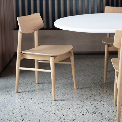 Hann | Scandinavian Coastal Natural Walnut Black Wooden Dining Chairs | Natural