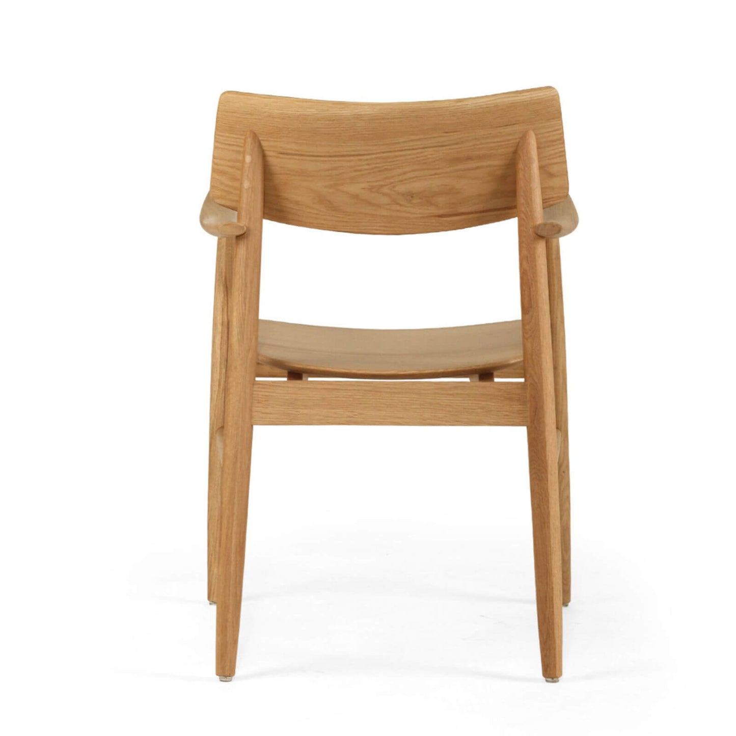 Hann | Scandinavian Coastal Natural Walnut Black Wooden Dining Chairs With Arms | Natural