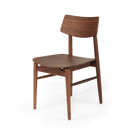 Hann | Scandinavian Coastal Natural Walnut Black Wooden Dining Chairs