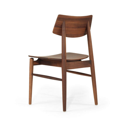 Hann | Scandinavian Coastal Natural Walnut Black Wooden Dining Chairs