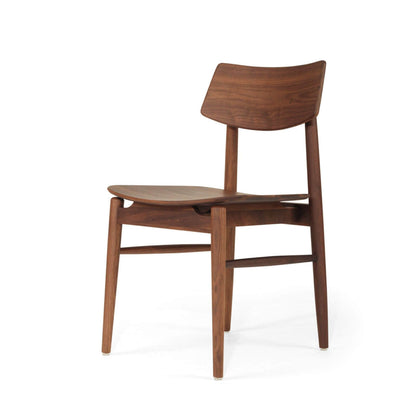 Hann | Scandinavian Coastal Natural Walnut Black Wooden Dining Chairs