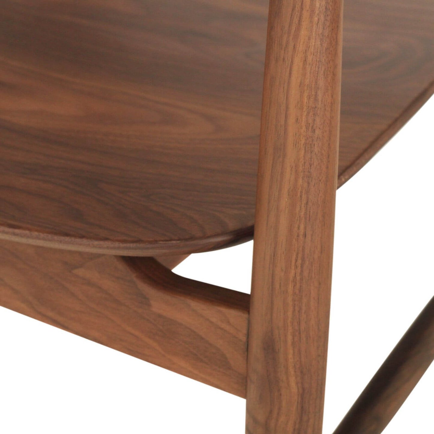 Hann | Scandinavian Coastal Natural Walnut Black Wooden Dining Chairs With Arms | Walnut