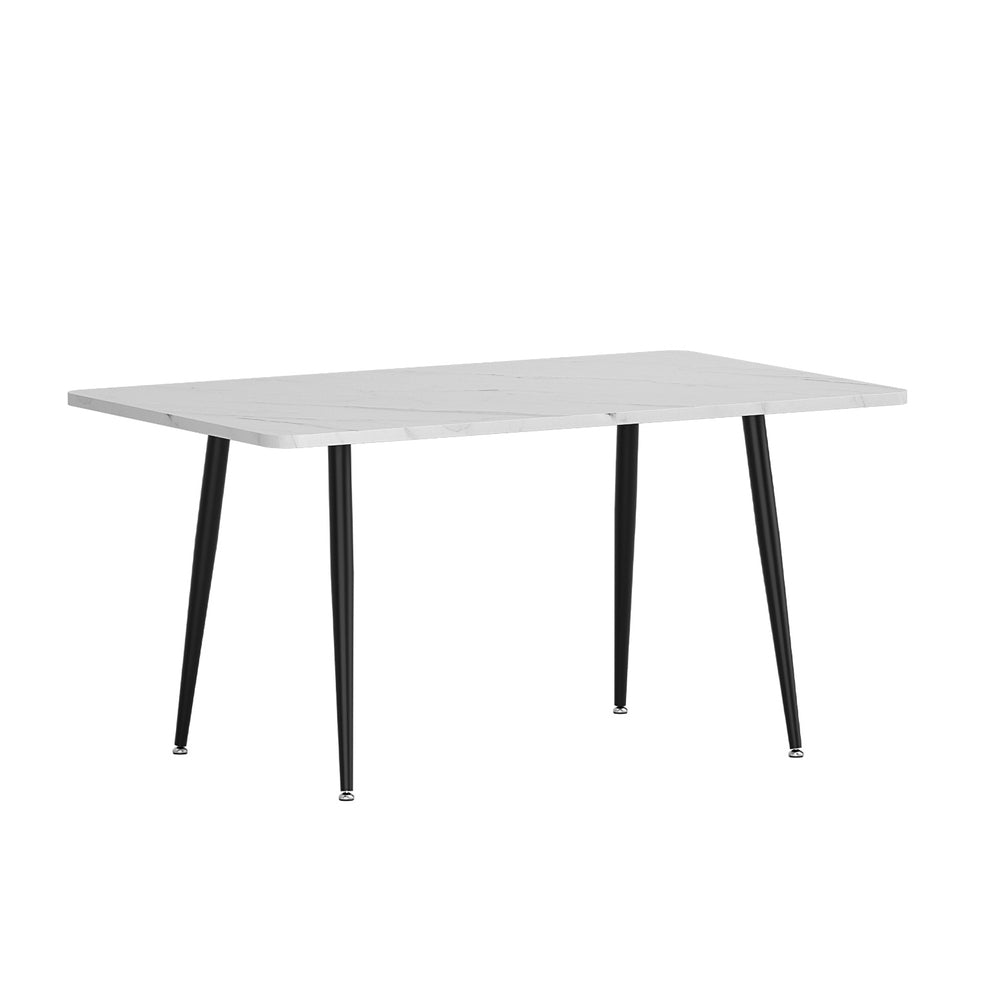 Harris | 4 – 6 Seater 1.5m Marble Effect White Black Dining Table | White