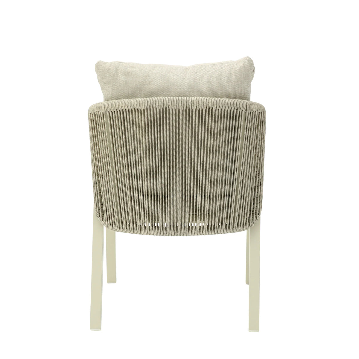 Haven | Coastal Grey Fabric Natural Rattan Outdoor Dining Chairs With Arms | Set Of 2 | Grey
