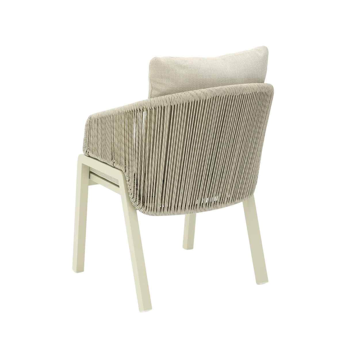 Haven | Coastal Grey Fabric Natural Rattan Outdoor Dining Chairs With Arms | Set Of 2