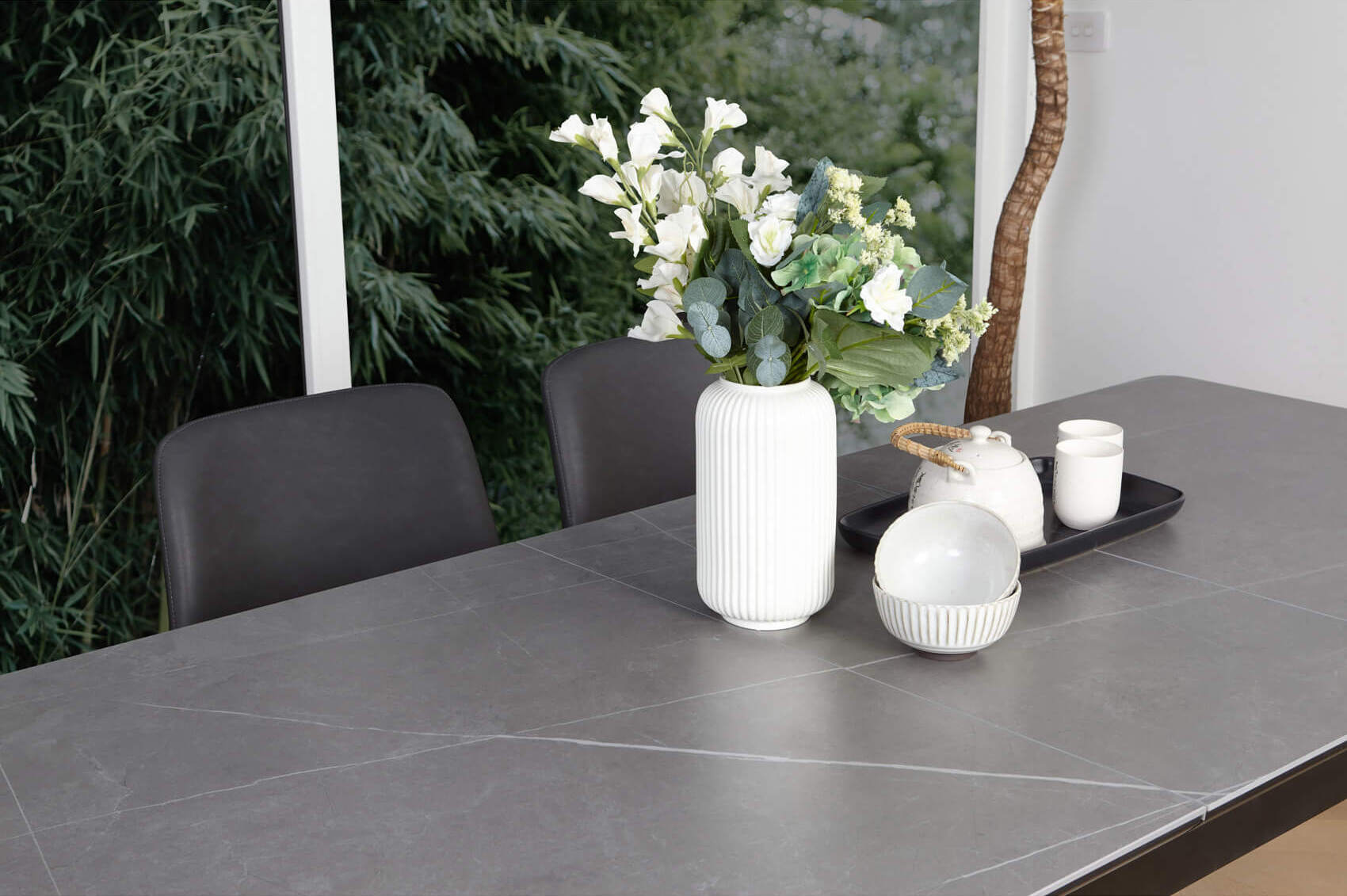 Hayman | Matte Ceramic Bulgarian Grey 1.8m Extension Dining Table