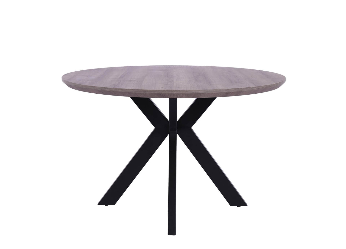 Herberton | Metal Wooden 6 Seater Round Dining Table | Grey Oak