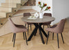 Herberton | Metal Wooden 6 Seater Round Dining Table