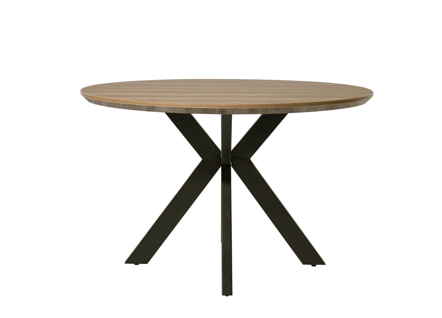 Herberton | Metal Wooden 6 Seater Round Dining Table | Oak Sonoma