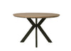 Herberton | Metal Wooden 6 Seater Round Dining Table