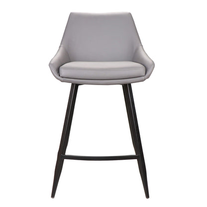 Herberton | Modern PU Leather Bar Stools | Set Of 2 | Grey