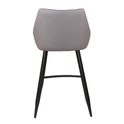 Herberton | Modern PU Leather Bar Stools | Set Of 2 | Grey