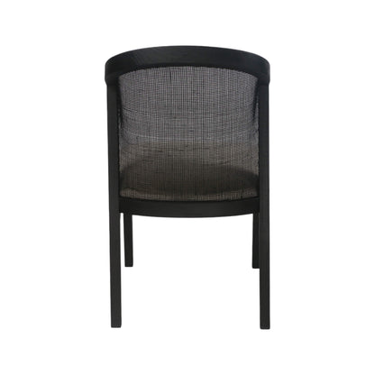 Highfield | Light Beige Cane Commercial Wooden Dining Chair | Black