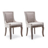Highview | French Provincial Fabric Wooden Dining Chairs | Set Of 2