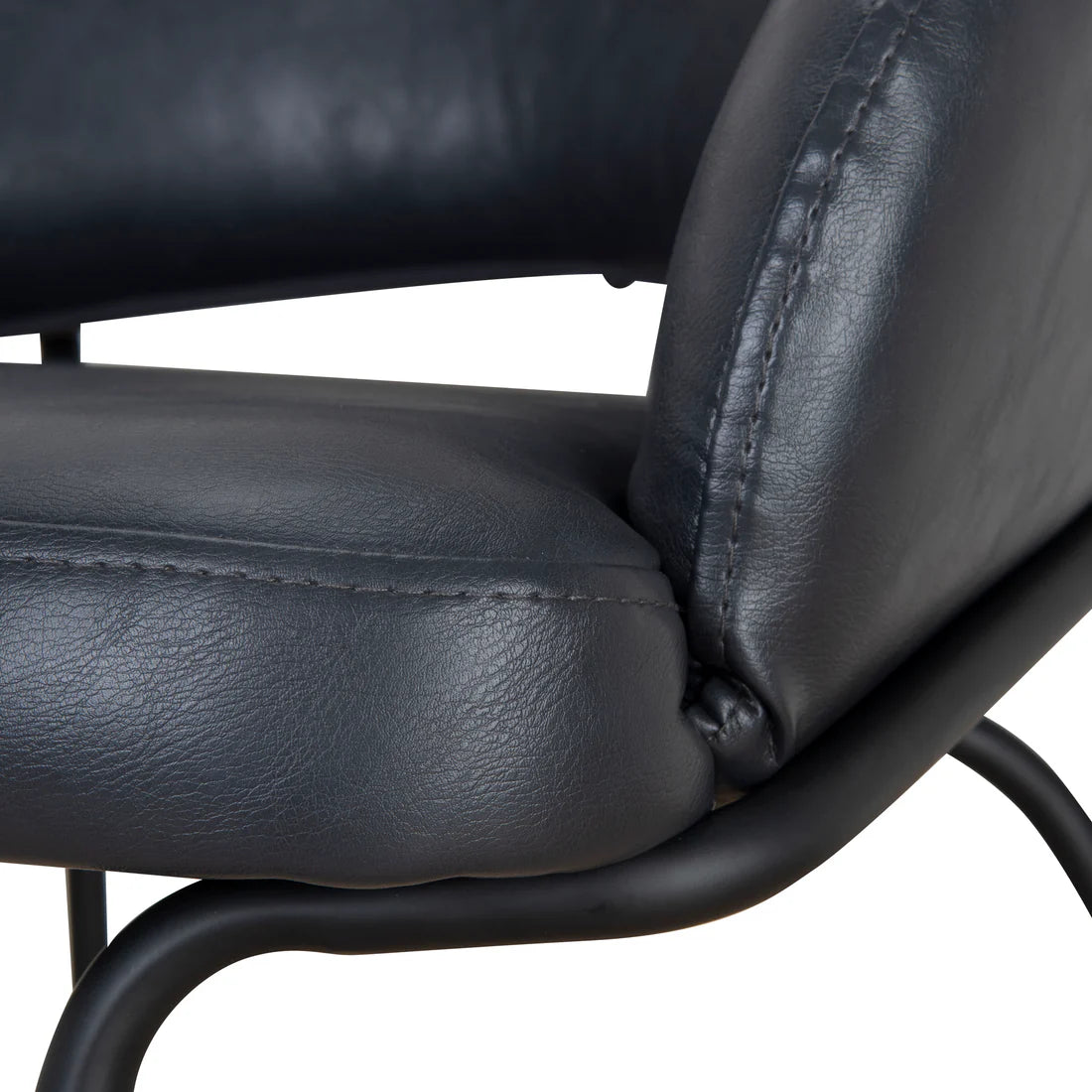 Hoth | Modern Black PU Leather Orange Upholstered Bar Stools | Black