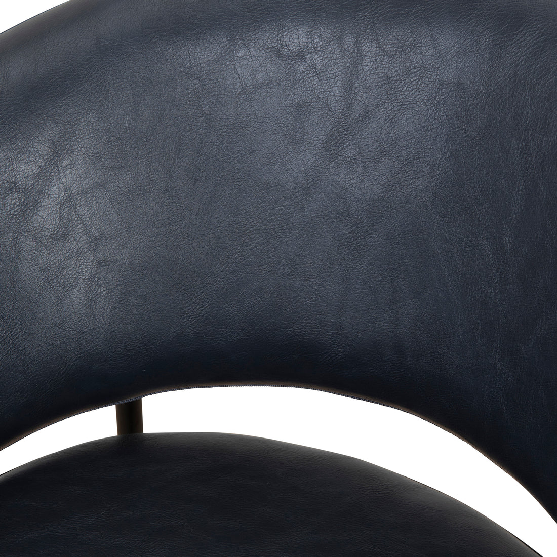 Hoth | Modern Black PU Leather Orange Upholstered Bar Stools | Black