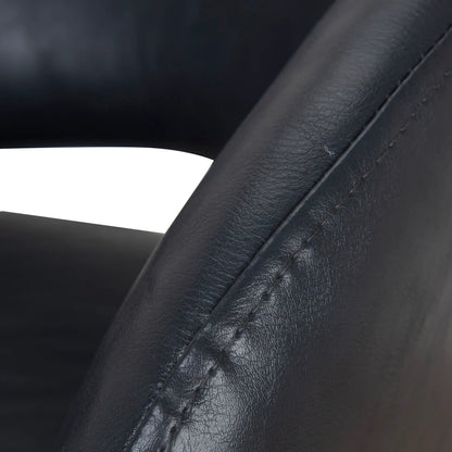 Hoth | Modern Black PU Leather Orange Upholstered Bar Stools | Black