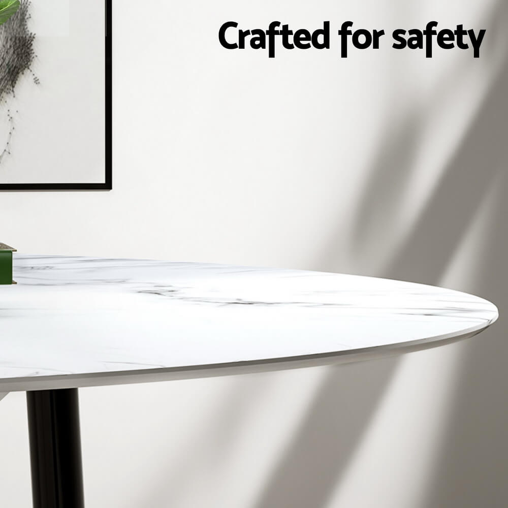 Huntley Waldorf | Modern Metal Dark Grey Velvet Marble Finish 4 Seater Dining Table Set | Dark Grey