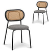Indiana | Modern Metal Fabric Dining Chairs | Set Of 2