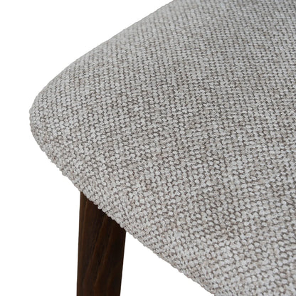 Indiana | Modern Metal Lila Nutmeg Clay Beige Fabric Dining Chairs | Set Of 2 | Clay Beige