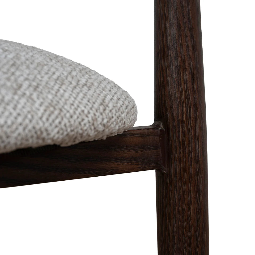 Indiana | Modern Metal Lila Nutmeg Clay Beige Fabric Dining Chairs | Set Of 2 | Clay Beige