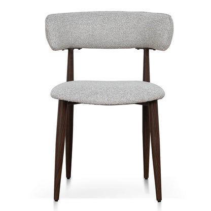 Indiana | Modern Metal Lila Nutmeg Clay Beige Fabric Dining Chairs | Set Of 2 | Clay Beige