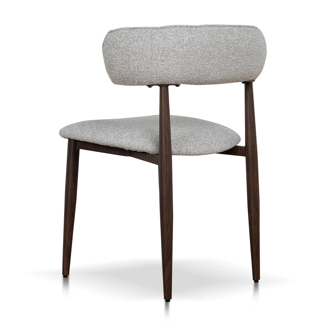 Indiana | Modern Metal Lila Nutmeg Clay Beige Fabric Dining Chairs | Set Of 2 | Clay Beige