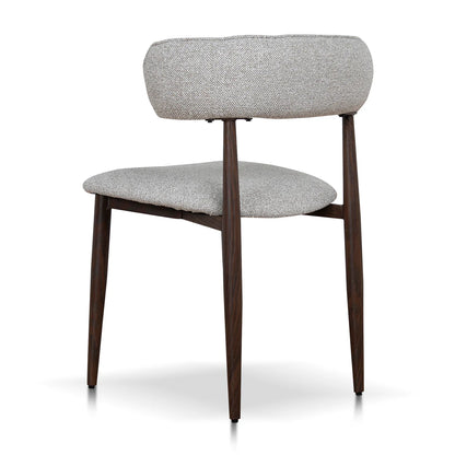 Indiana | Modern Metal Lila Nutmeg Clay Beige Fabric Dining Chairs | Set Of 2 | Clay Beige