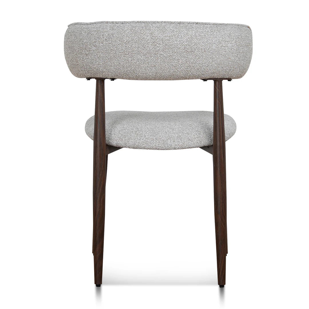 Indiana | Modern Metal Lila Nutmeg Clay Beige Fabric Dining Chairs | Set Of 2 | Clay Beige