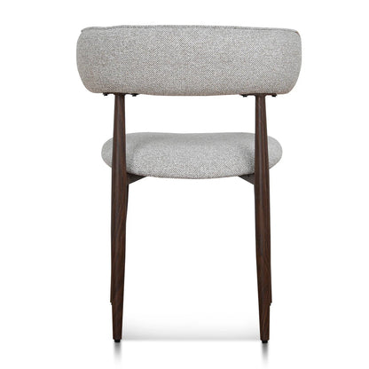 Indiana | Modern Metal Lila Nutmeg Clay Beige Fabric Dining Chairs | Set Of 2 | Clay Beige