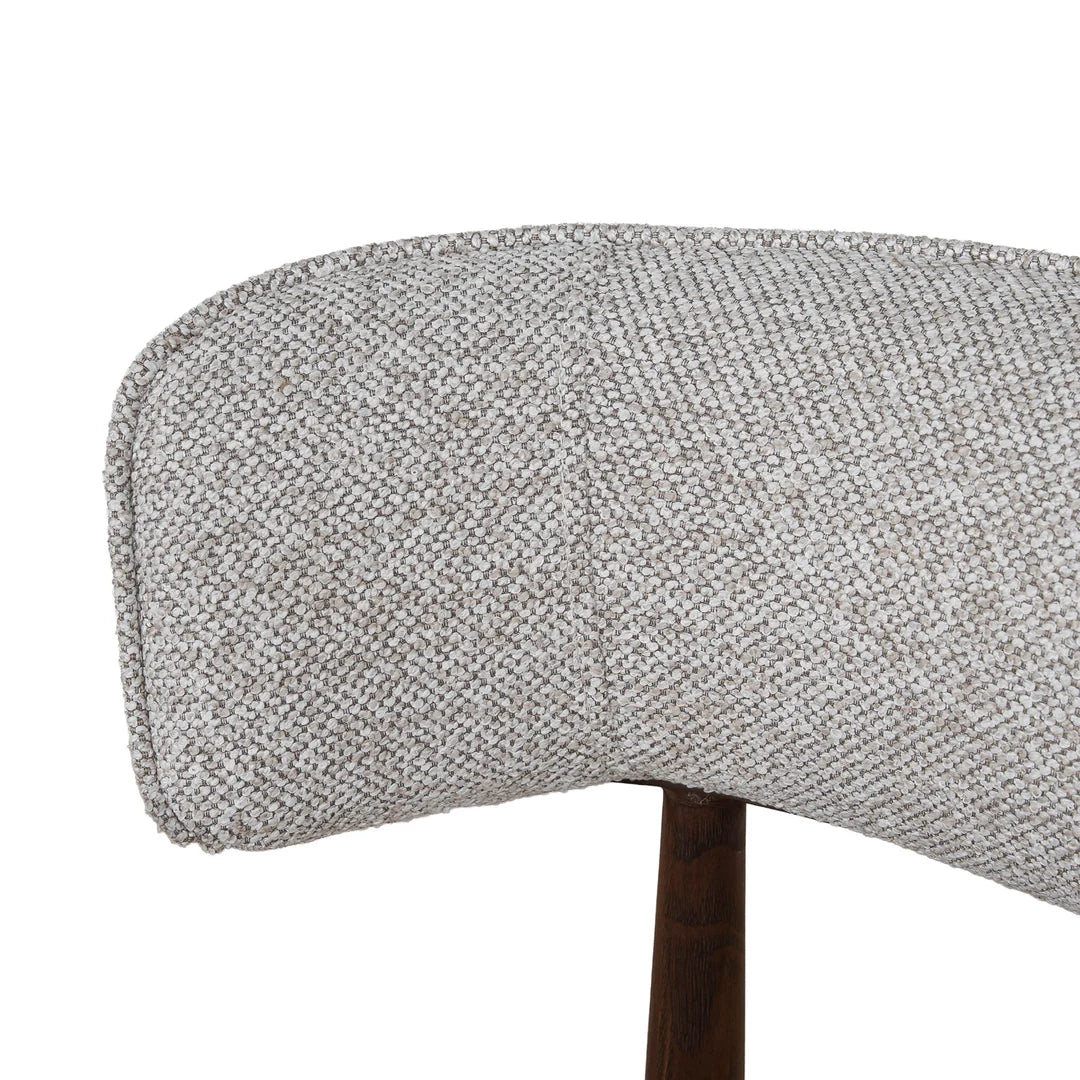 Indiana | Modern Metal Lila Nutmeg Clay Beige Fabric Dining Chairs | Set Of 2 | Clay Beige