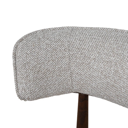 Indiana | Modern Metal Lila Nutmeg Clay Beige Fabric Dining Chairs | Set Of 2 | Clay Beige