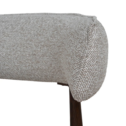 Indiana | Modern Metal Lila Nutmeg Clay Beige Fabric Dining Chairs | Set Of 2 | Clay Beige