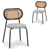 Indiana | Modern Metal Fabric Dining Chairs | Set Of 2