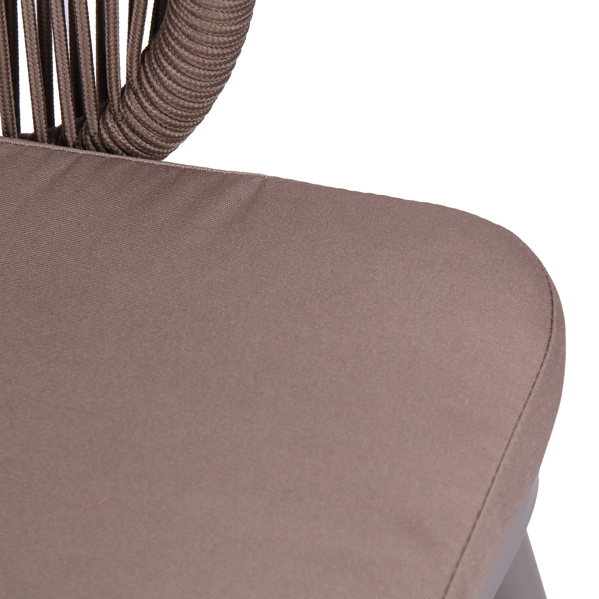Inglewood | Coastal Charcoal Sand Brown Rope Outdoor Dining Chairs With Arms | Brown