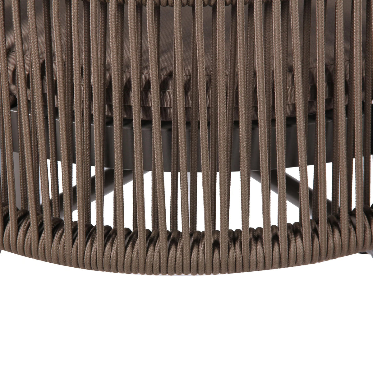 Inglewood | Coastal Charcoal Sand Brown Rope Outdoor Dining Chairs With Arms | Set Of 2