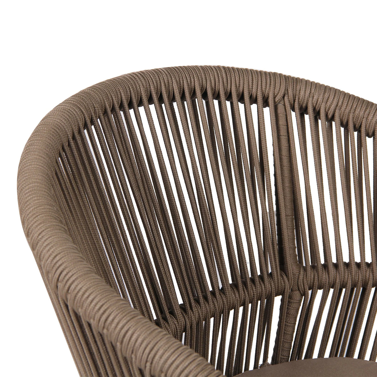 Inglewood | Coastal Charcoal Sand Brown Rope Outdoor Dining Chairs With Arms | Set Of 2