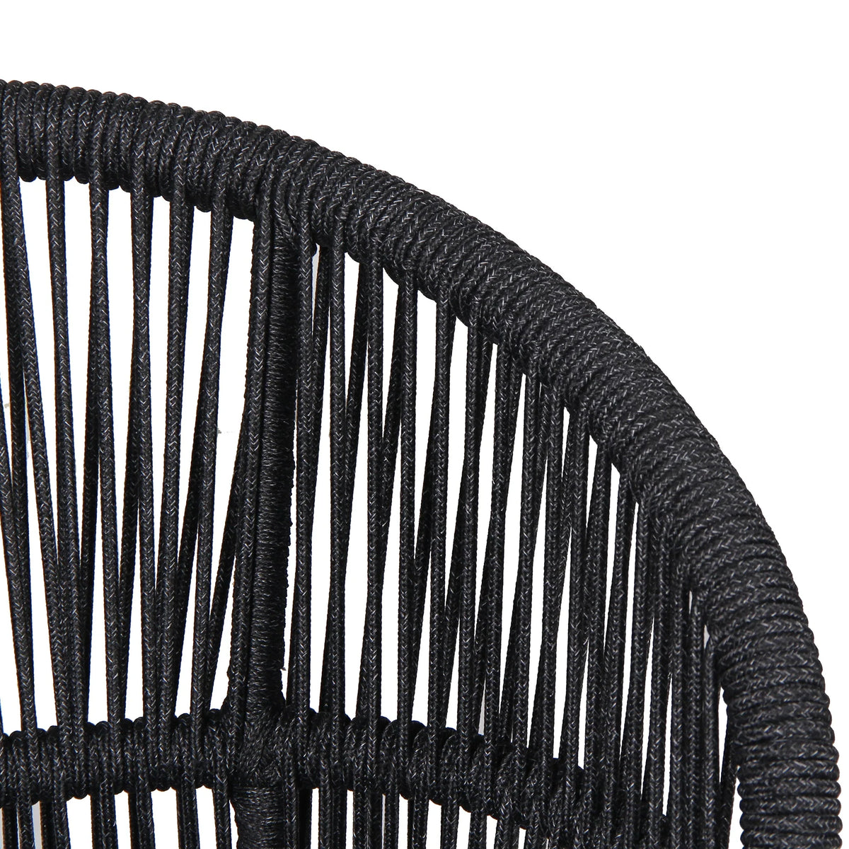 Inglewood | Coastal Charcoal Sand Brown Rope Outdoor Dining Chairs With Arms | Charcoal