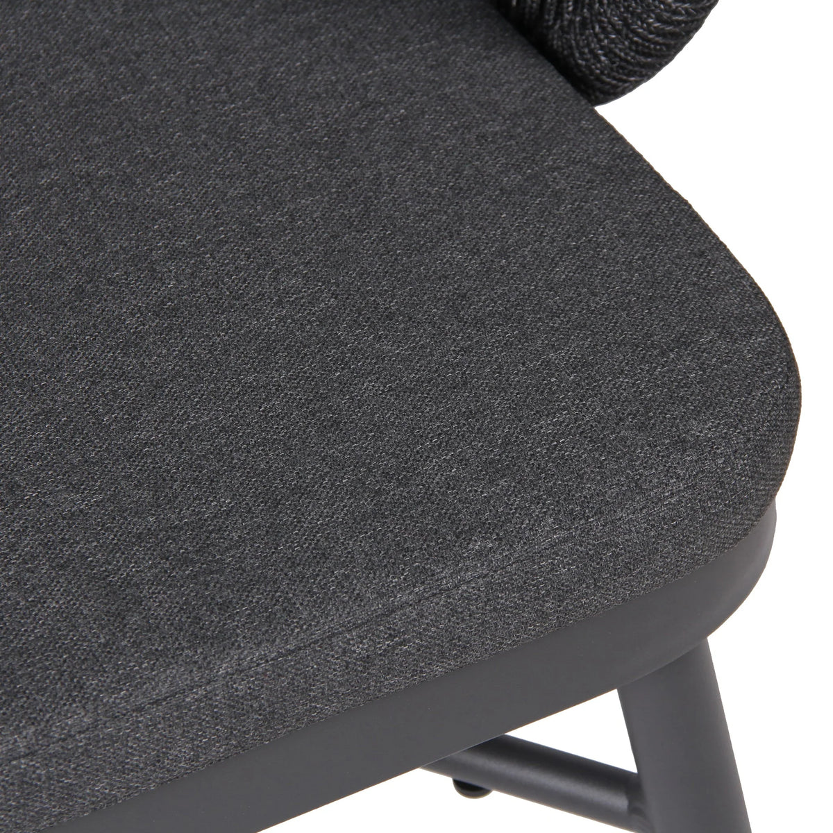 Inglewood | Coastal Charcoal Sand Brown Rope Outdoor Dining Chairs With Arms | Charcoal
