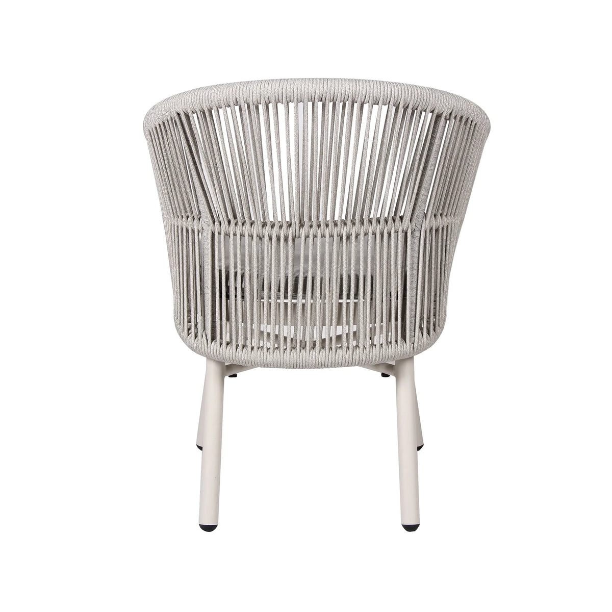 Inglewood | Coastal Charcoal Sand Brown Rope Outdoor Dining Chairs With Arms | Sand White