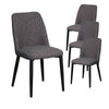 Innes | Modern Grey Fabric Dining Chairs | Set Of 4